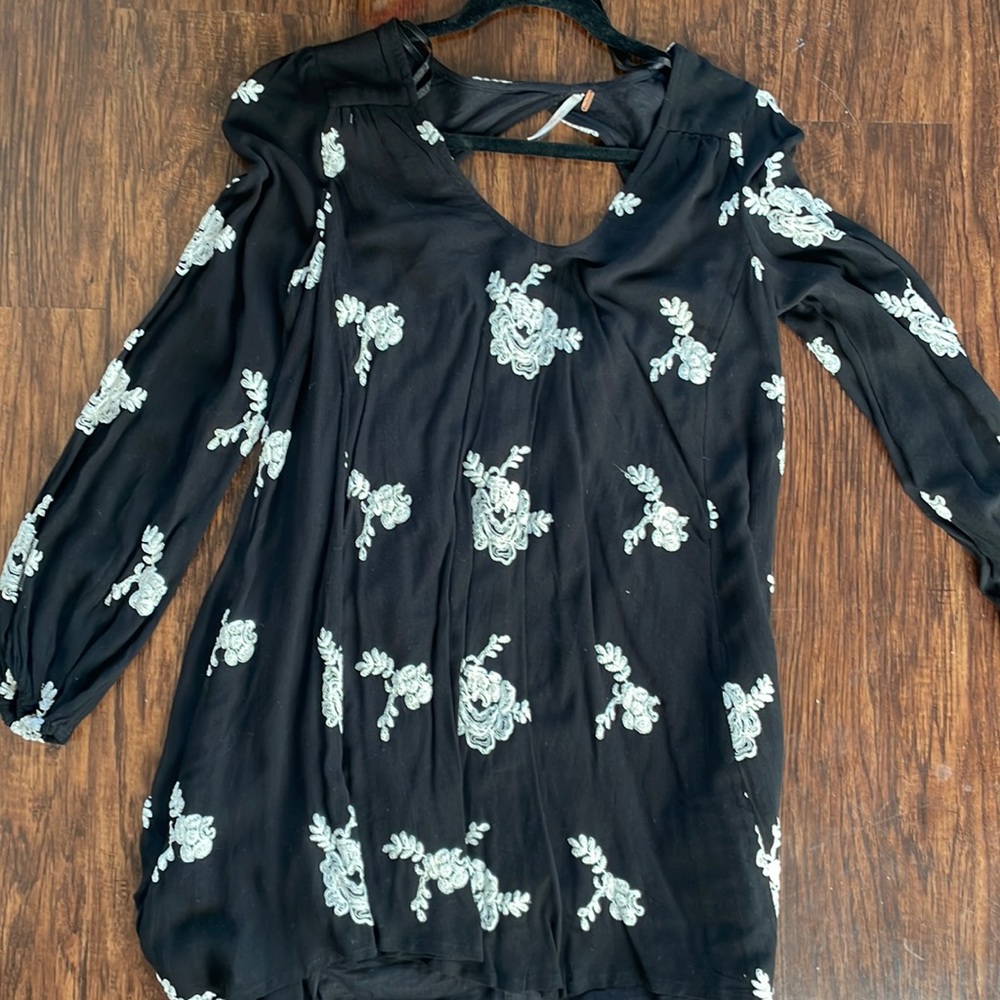 Free People Black Shift Dress